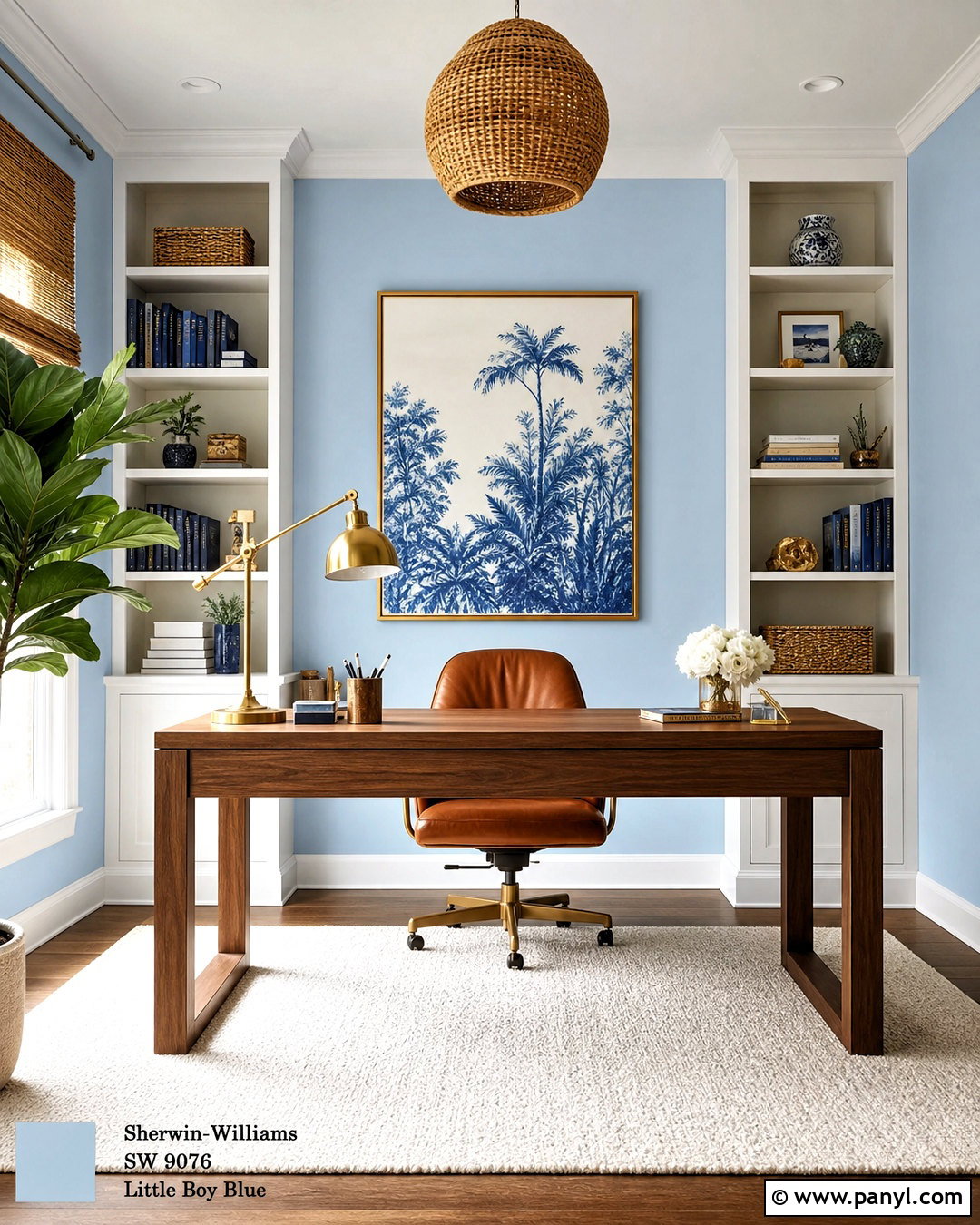 Balmy Light Blue Home Office - 20 sherwin williams light blue ideas
