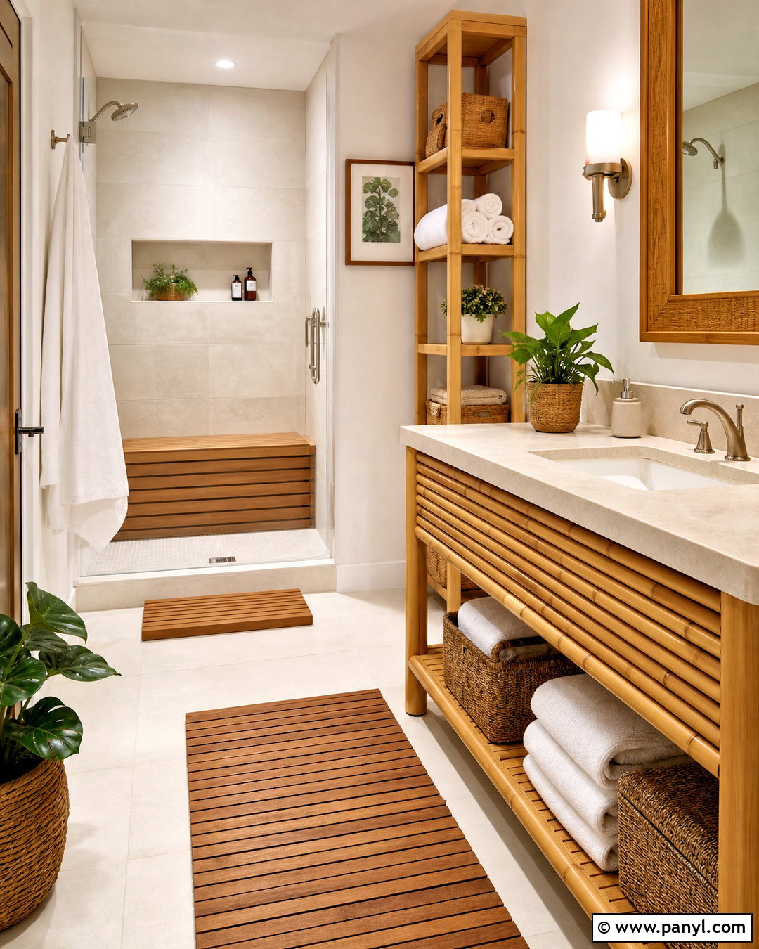 Bamboo And Teak Bathroom - 20 wood tones that go together ideas