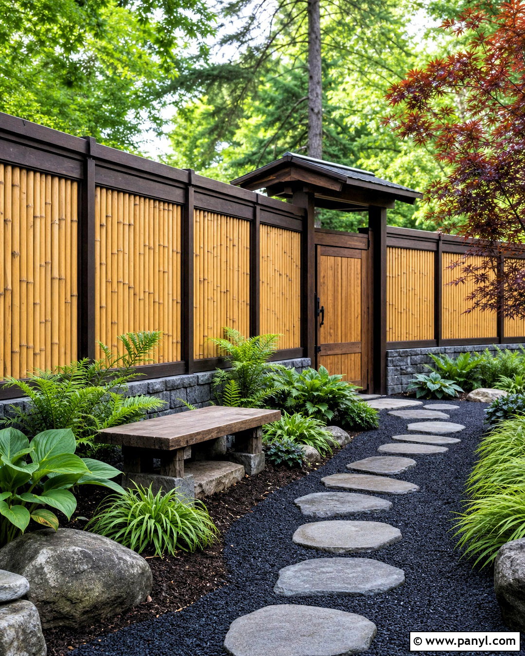 Bamboo Fence Wall - 20 fence wall design ideas