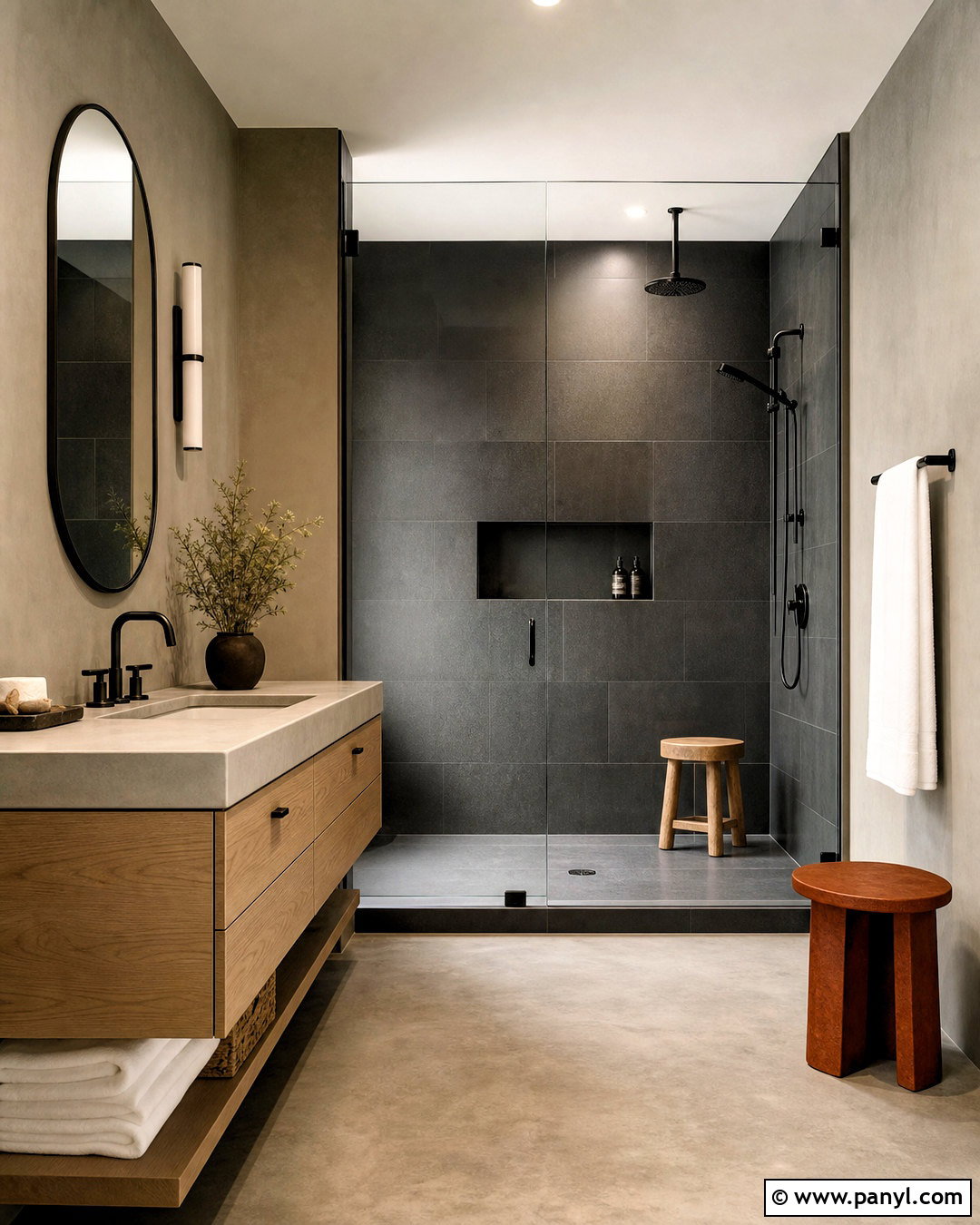 Basalt Black Color Palette - 20 stone color palette ideas