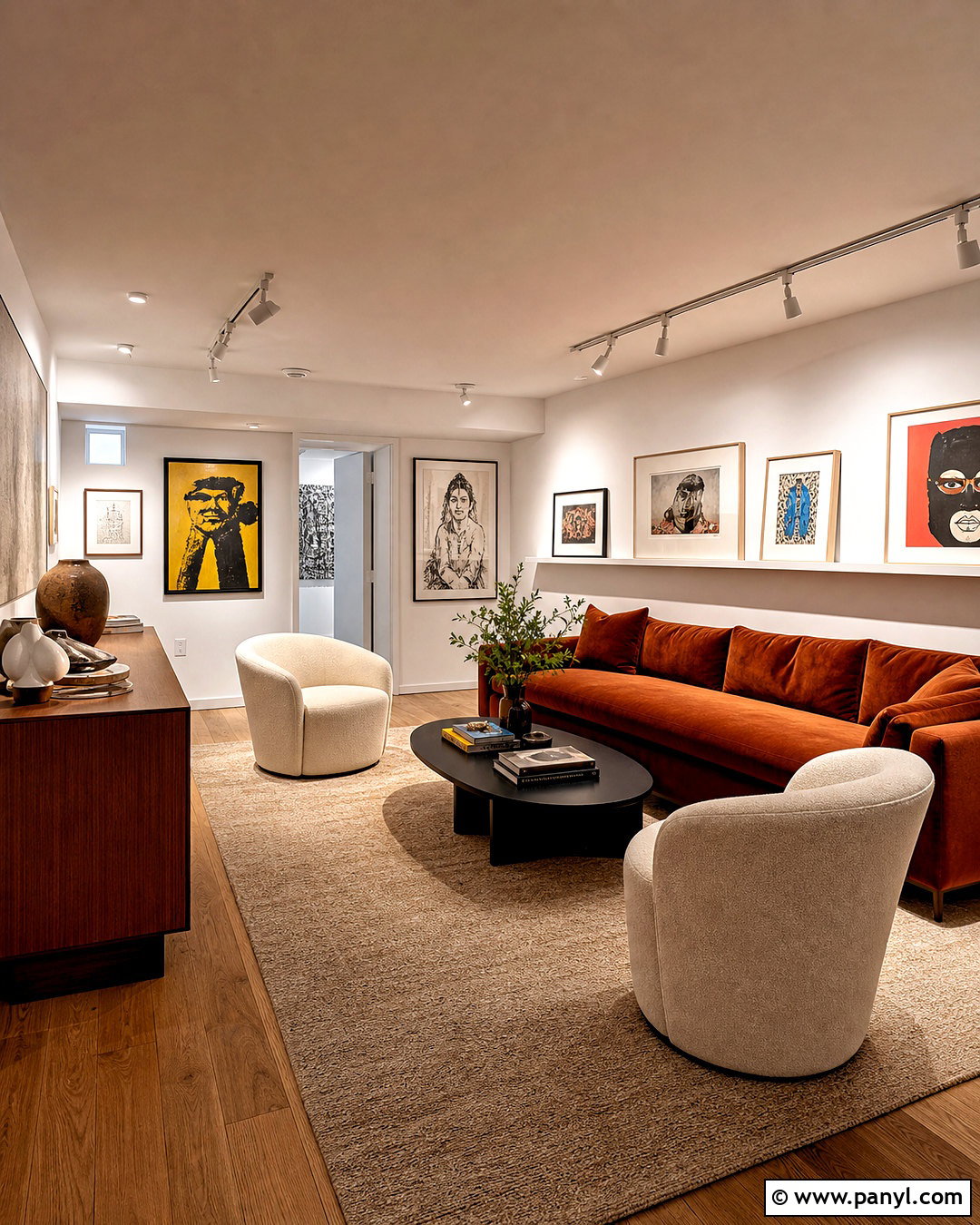 Basement Art Gallery Lounge - 20 unique basement ideas