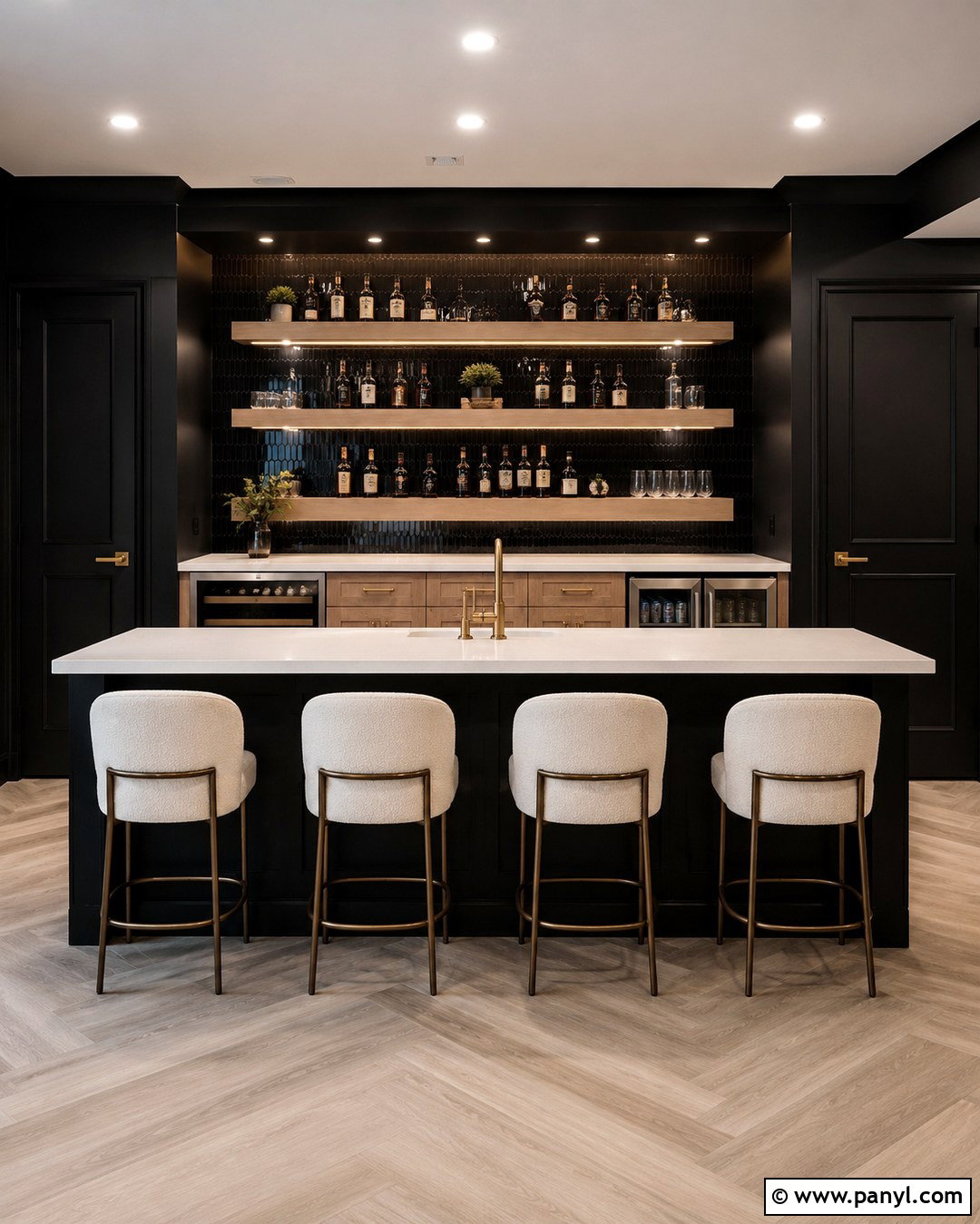Basement Bar Matte Black Walls - 20 Basement Bar Wall Colors