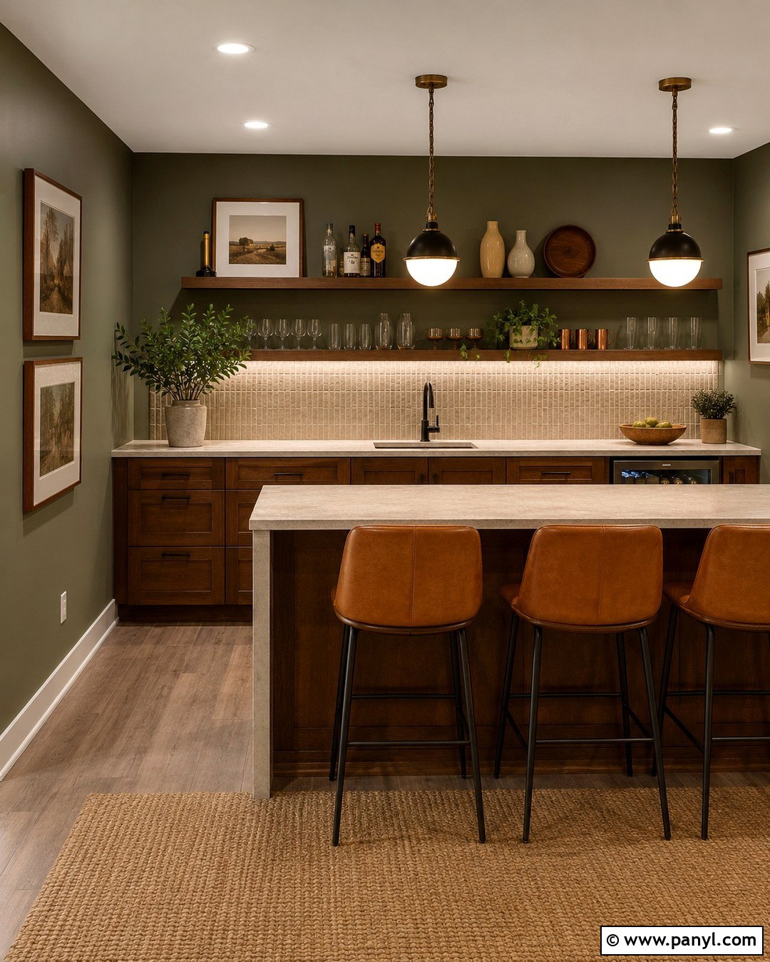 Basement Bar Olive Green Walls - 20 Basement Bar Wall Colors