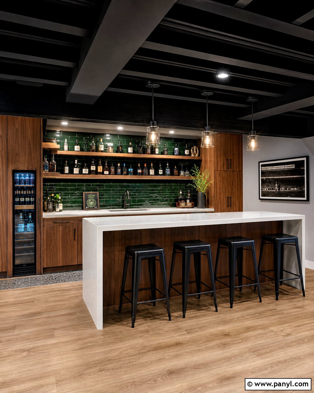 Basement Bar With Black Ceiling - 20 basement with black ceiling ideas