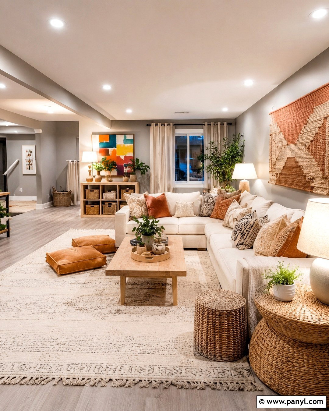 Basement Boho Room With Grey Walls - 20 Boho With Grey Walls