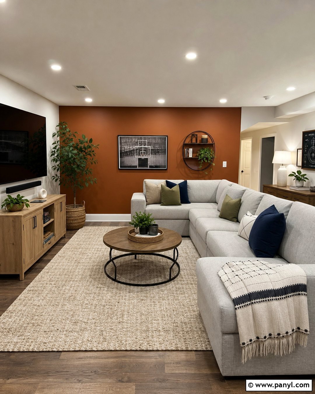 Basement Burnt Orange Accent Wall - 35 Burnt Orange Accent Wall Ideas