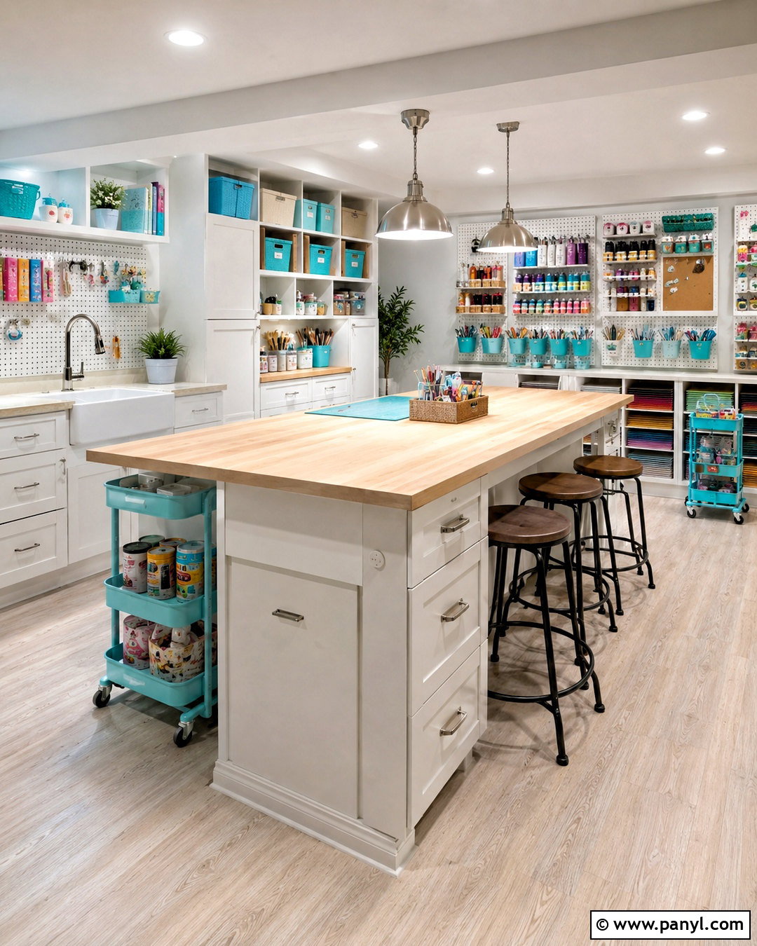 Basement Craft Room - 20 cool basement ideas