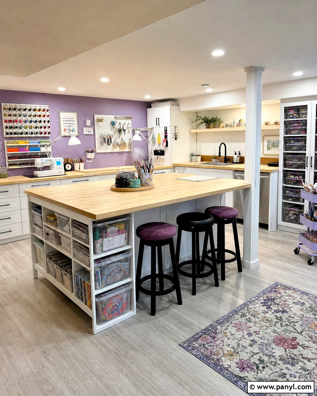 Basement Craft Studio - 20 unique basement ideas