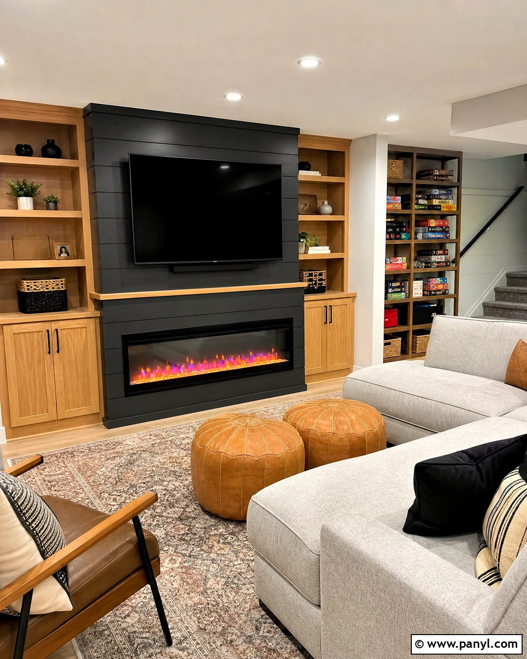 Basement Electric Fireplace With TV - 20 electric fireplace ideas with tv ideas