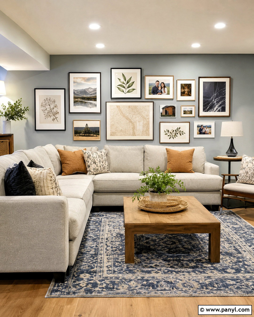 Basement Gallery Wall - 20 cheap basement wall ideas