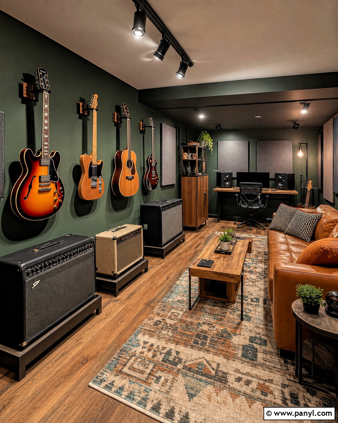 Basement Guitar Music Room - 20 basement music room ideas