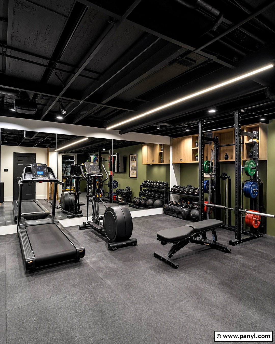 Basement Gym With Black Ceiling - 20 basement with black ceiling ideas