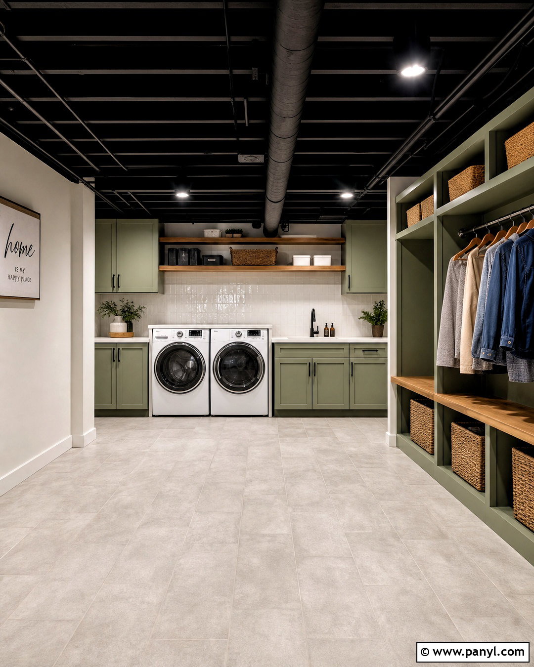 Basement Laundry Room With Black Ceiling - 20 basement with black ceiling ideas