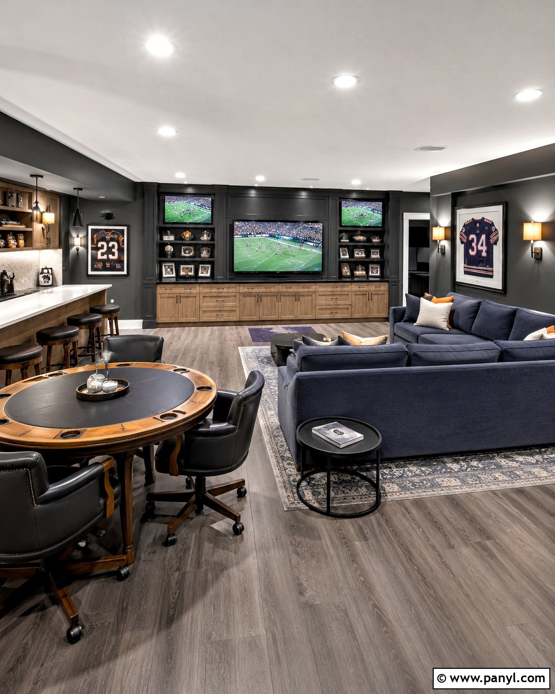 Basement Sports Lounge - 20 cool basement ideas