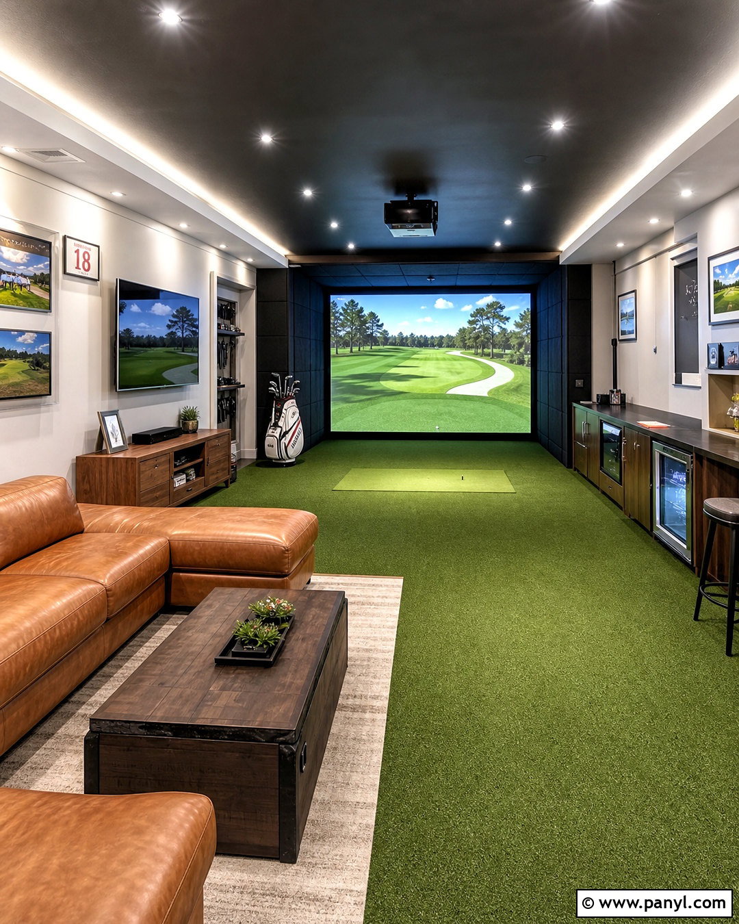 Basement Sports Simulator Room - 20 unique basement ideas