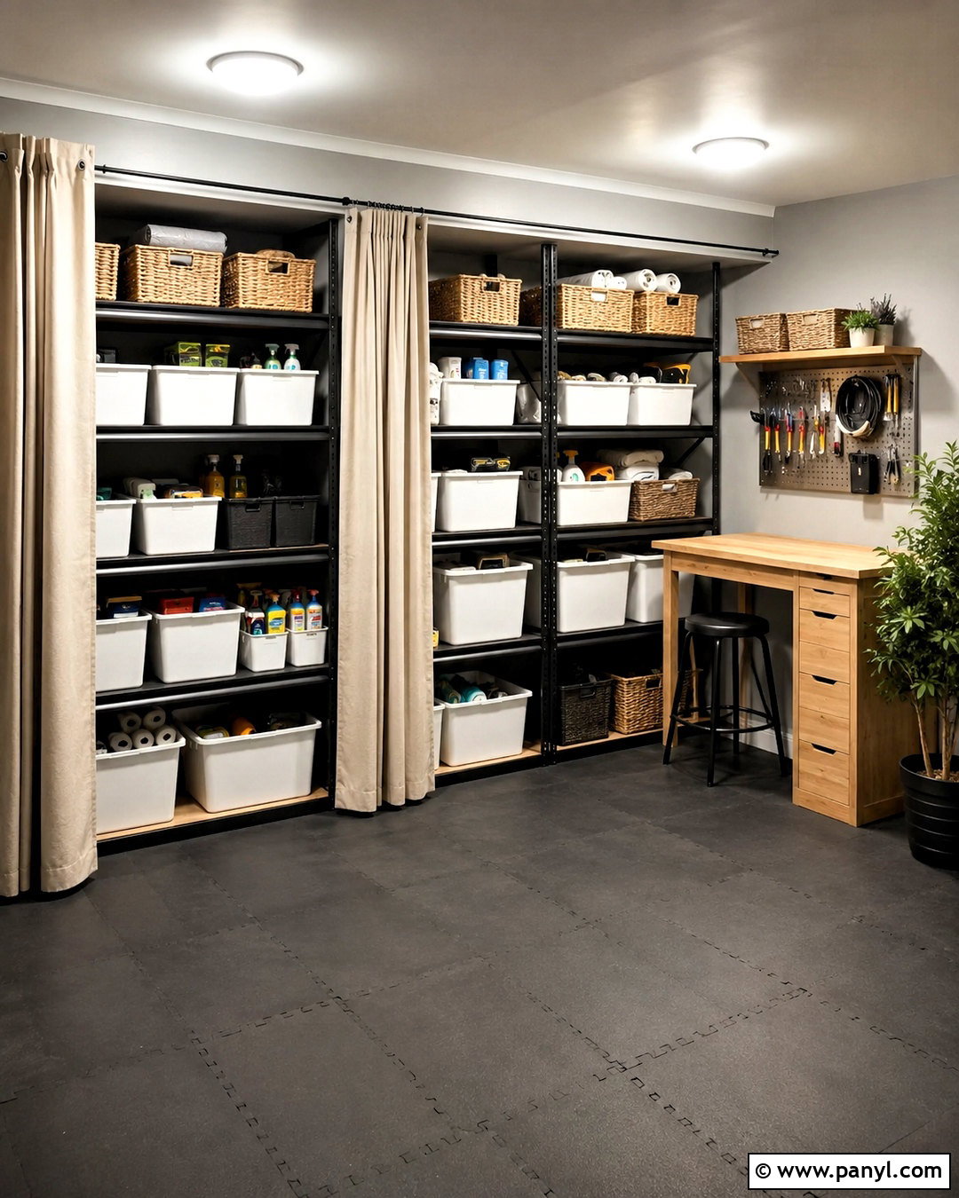 Basement Storage Wall - 20 cheap basement wall ideas