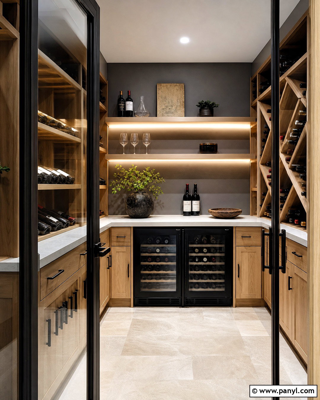 Basement Wine Cellar With Built-In Fridges - 20 small wine cellar ideas basements