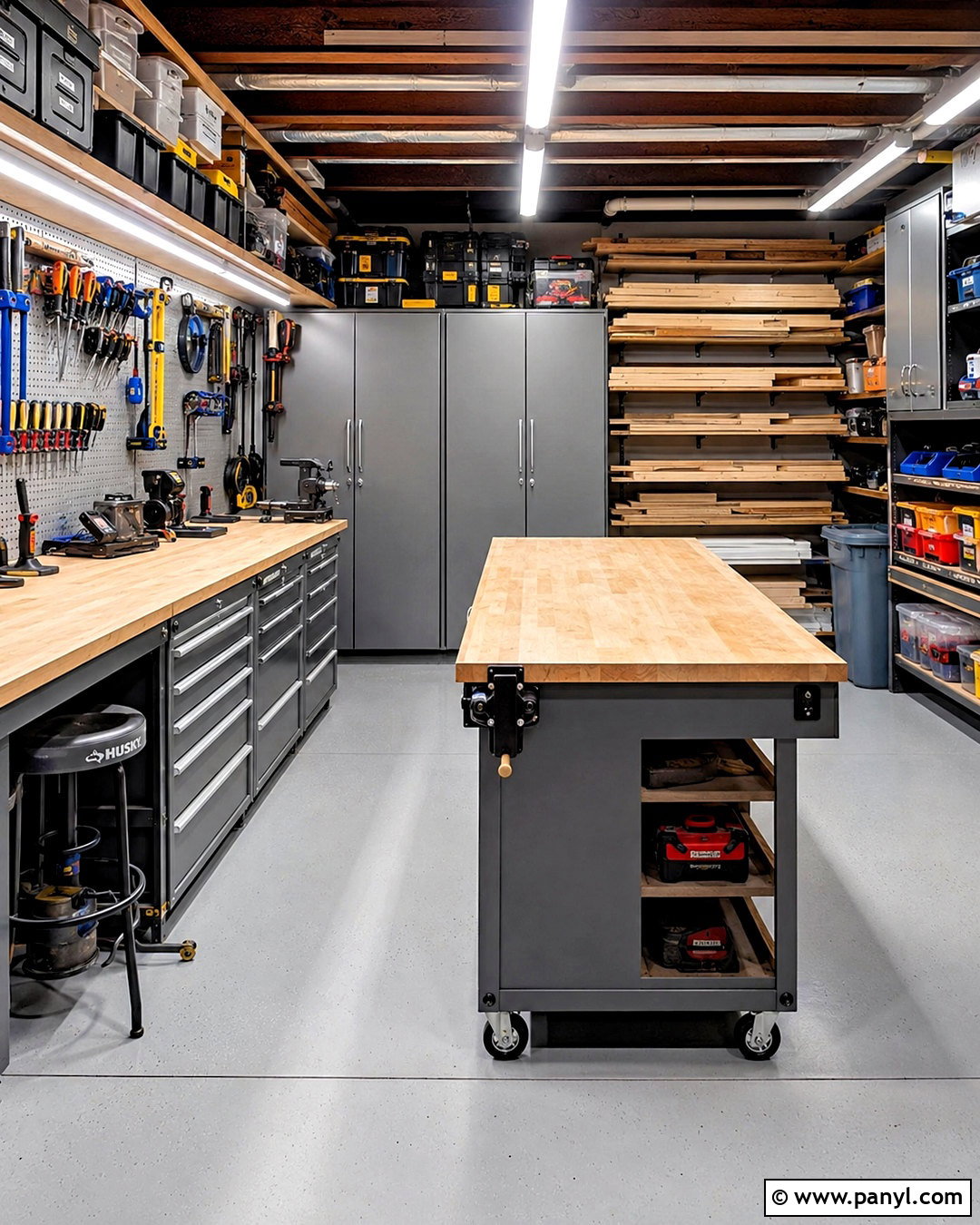 Basement Workshop - 20 cool basement ideas