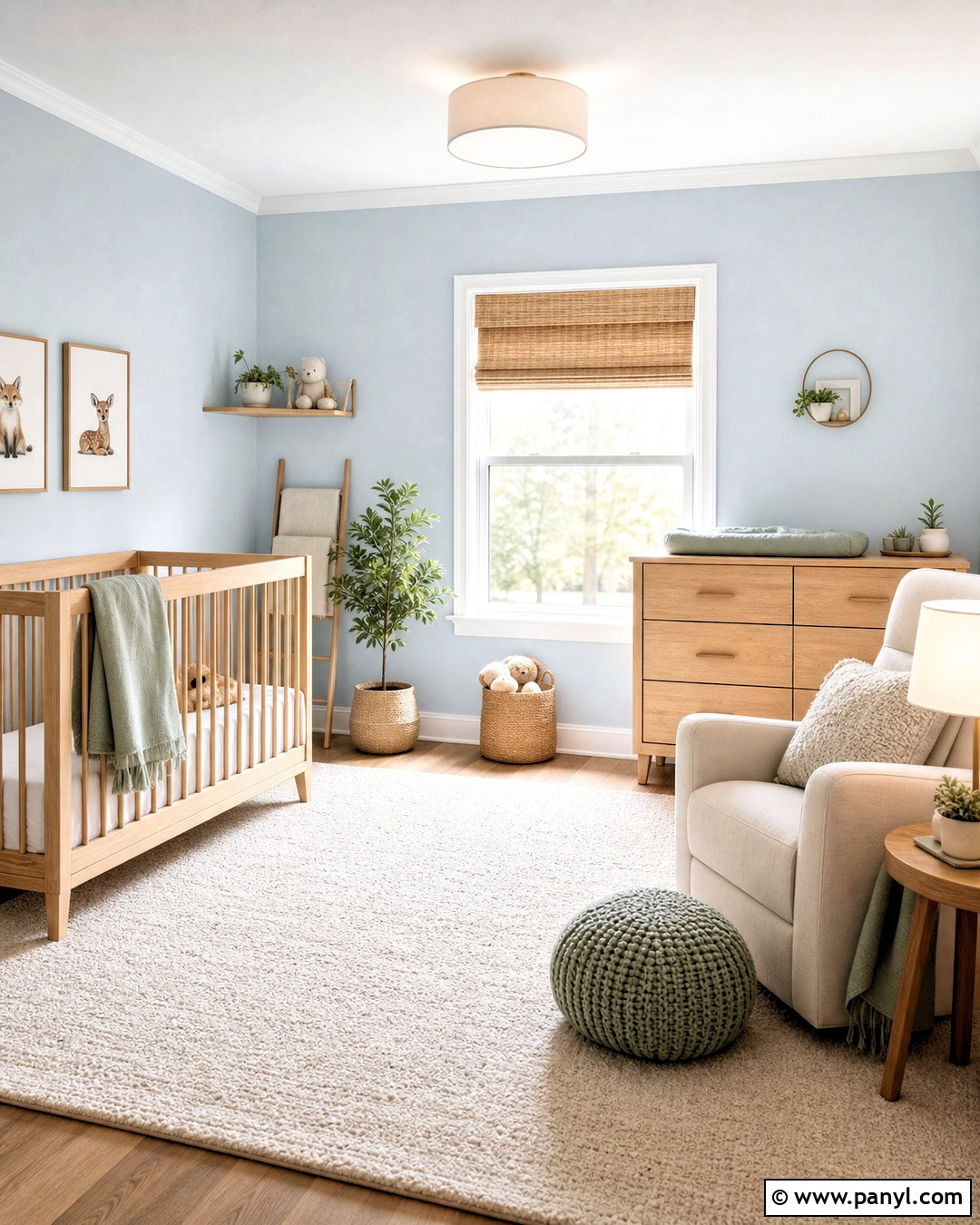 Bashful Blue Baby Blue Nursery - 20 baby blue paint colors