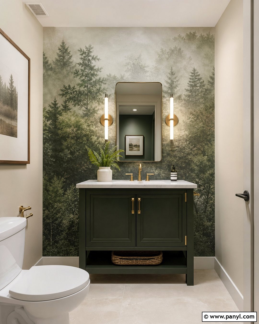Bathroom Wall Mural - 20 Bathroom Accent Wall Ideas