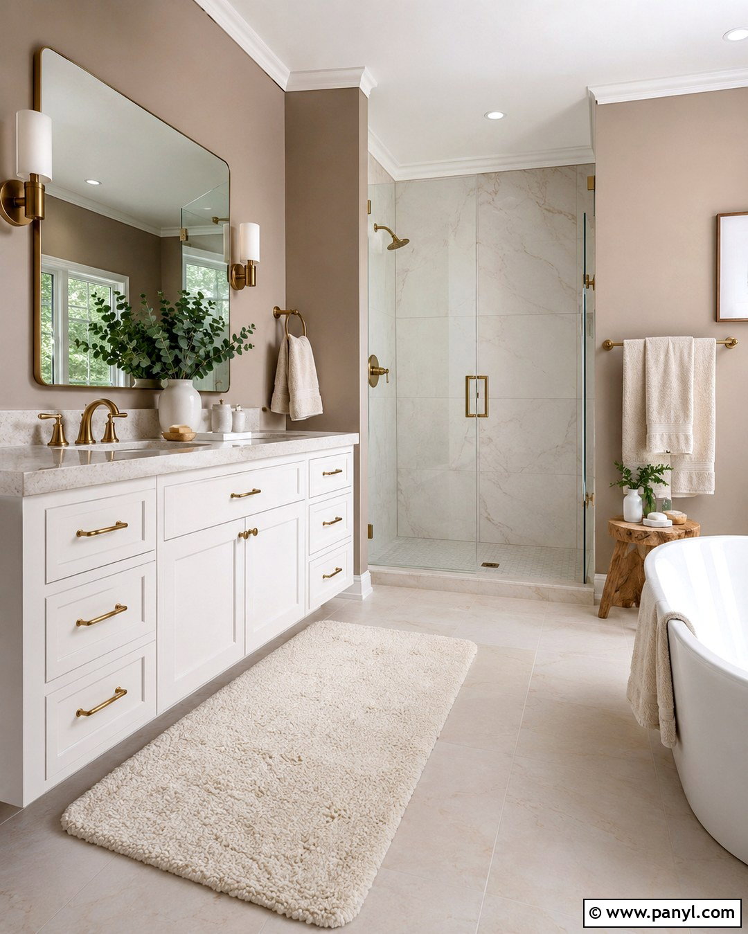 20 Light Brown Walls With White Trim Ideas for Cozy Homes