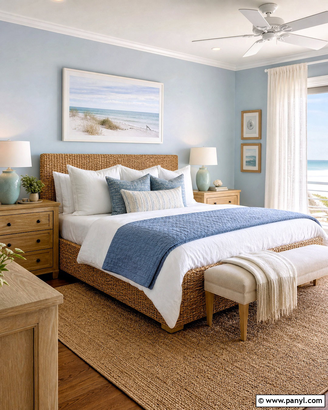 Beachy Primary Bedroom - 20 beachy interior design ideas