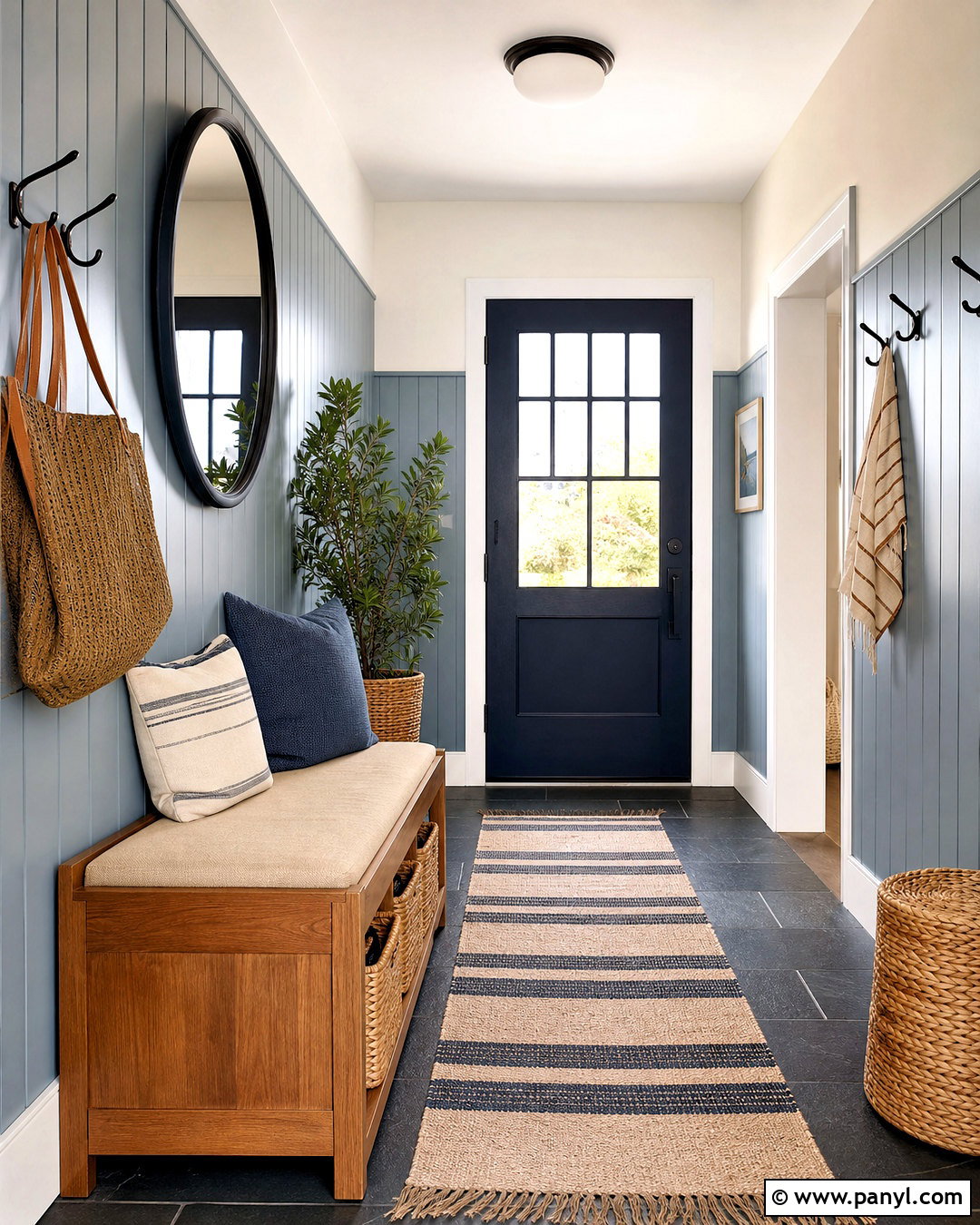 Beadboard Entryway Wall - 20 adding texture to walls