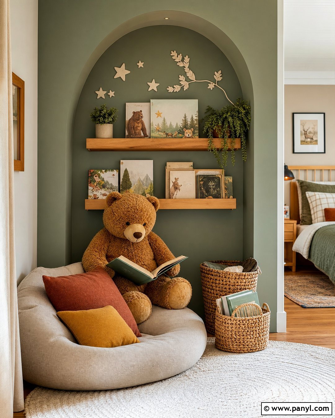Bear Reading Nook Wall Paint - 20 Bear Wall Paint Ideas