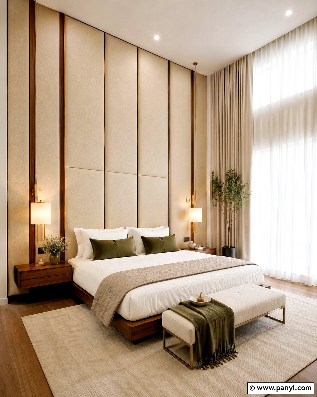 Bedroom Accent Wall - 35 tall accent wall high ceilings