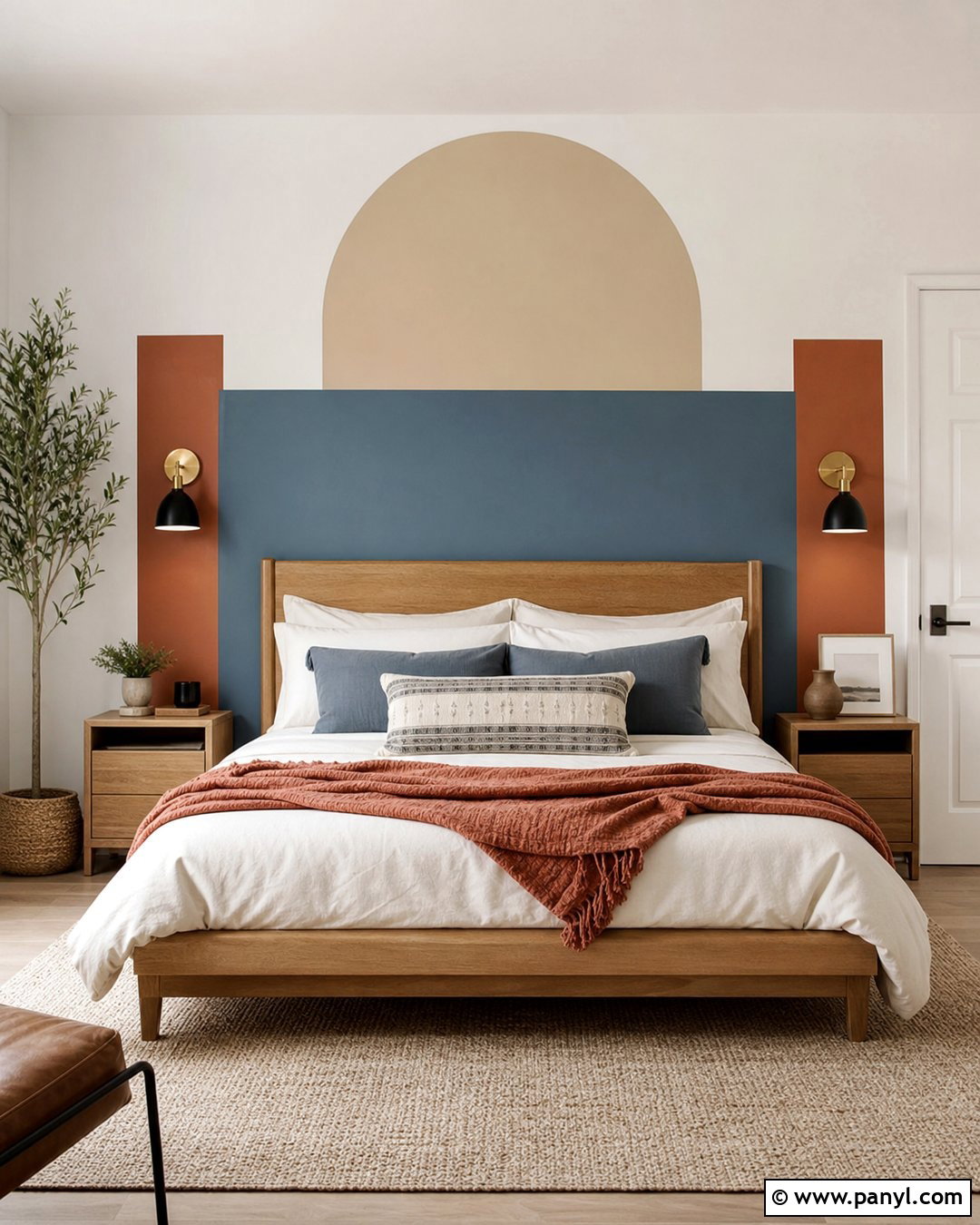 Bedroom Geometric Wall Pattern - 35 geometric wall paint patterns