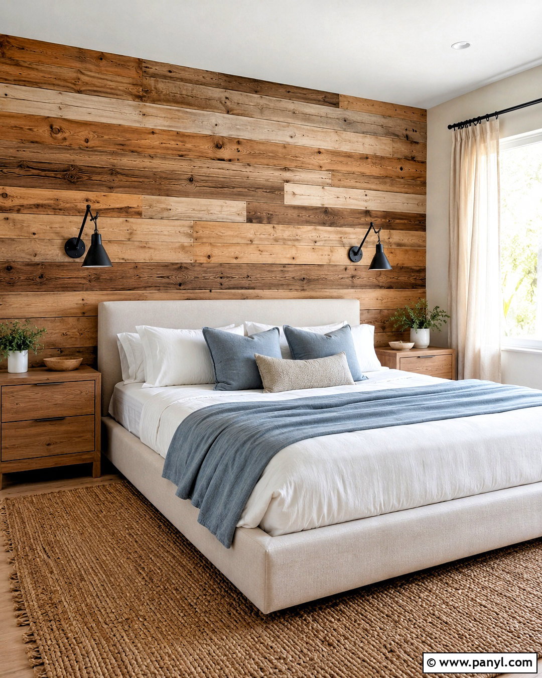 Bedroom Pallet Accent Wall Headboard - 20 pallet accent wall ideas