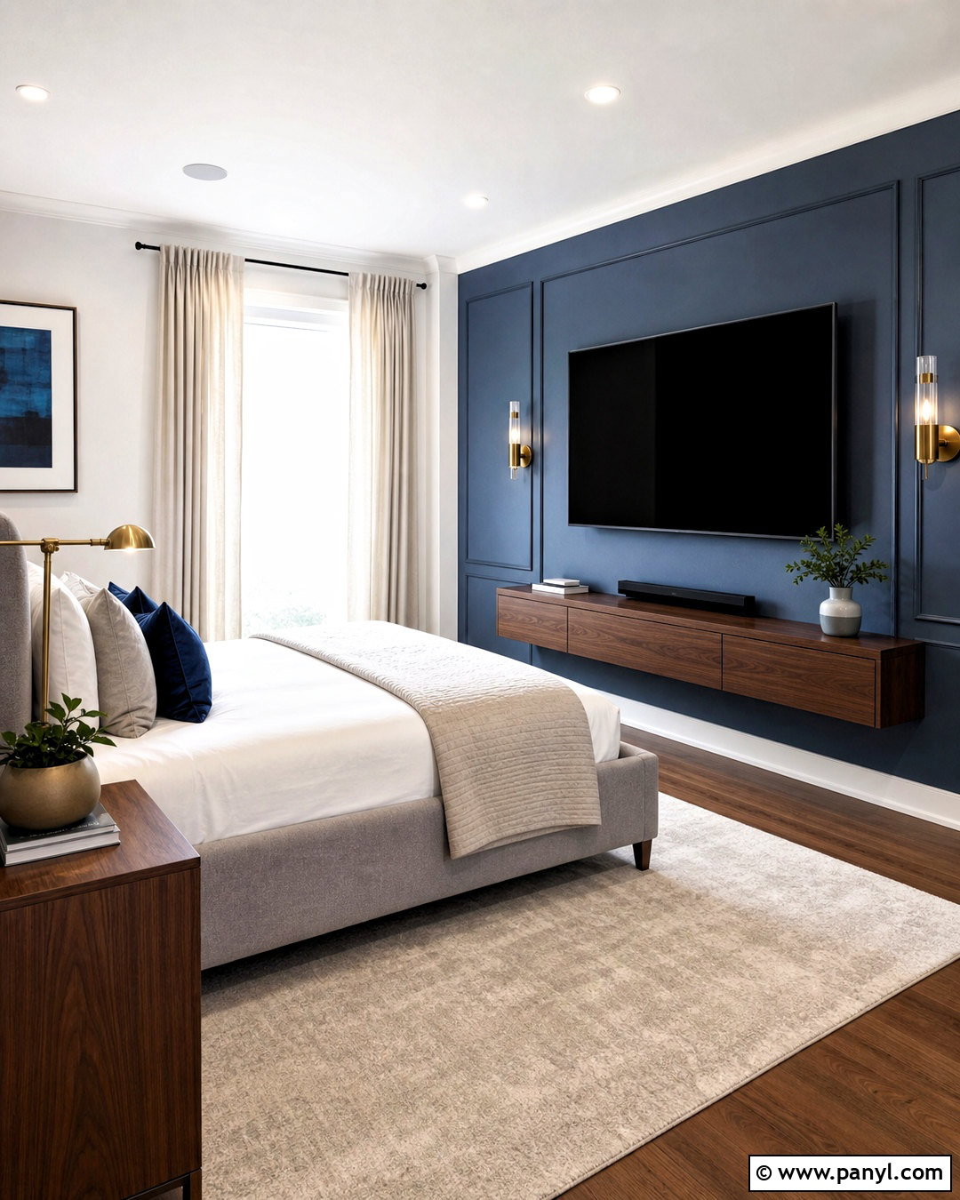 Bedroom TV Wall - 20 tv wall design diy ideas