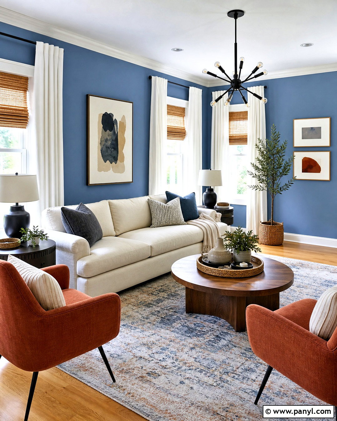 Behr Adirondack Blue Living Room - 20 behr living room paint color ideas