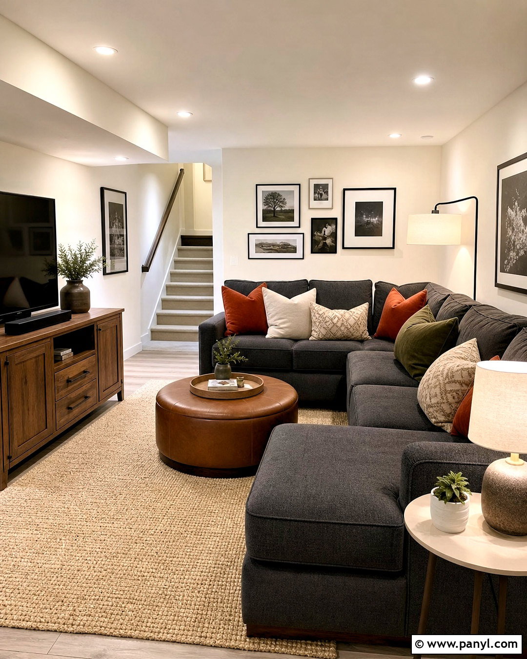 Behr Antique White Basement Family Room - 20 behr antique white ideas
