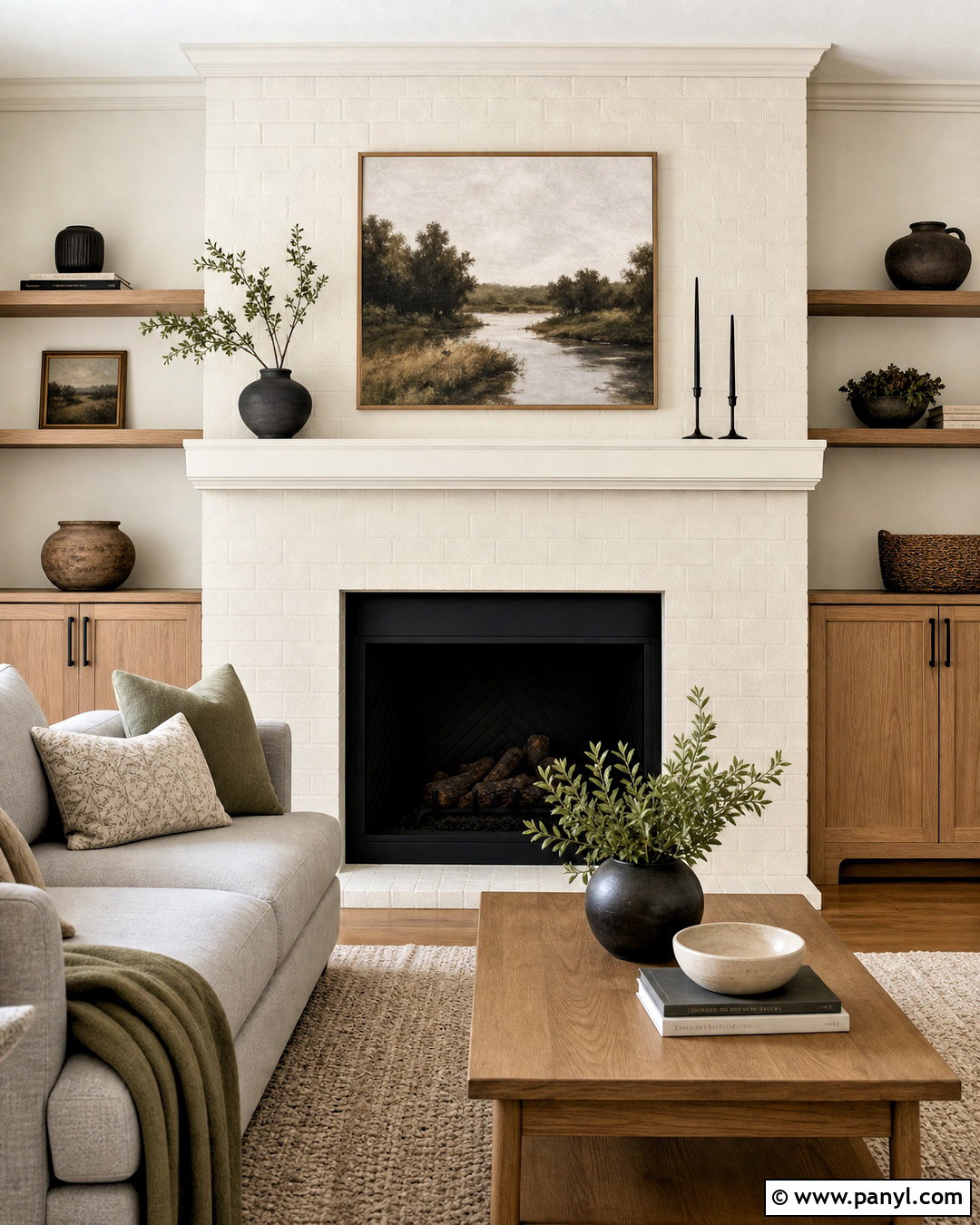 Behr Antique White Fireplace Wall - 20 behr antique white ideas