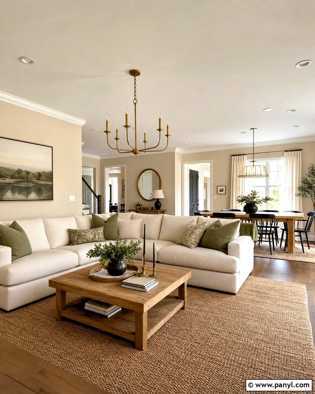 Behr Authentic Tan Open Living Room - 20 behr beige paint colors