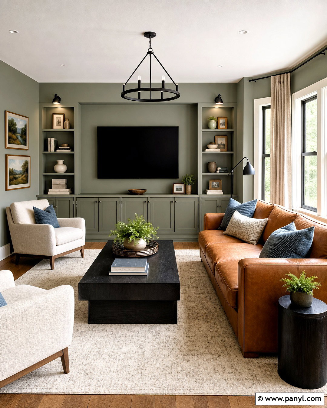 Behr Boreal Living Room - 20 moody green paint colors