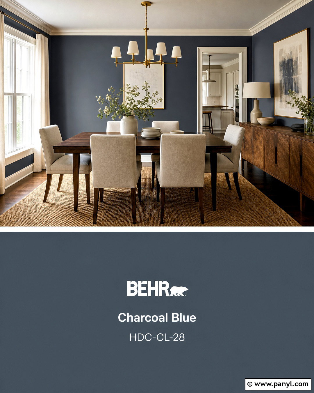 Behr Charcoal Blue Dining Room - 20 grey blue paint colors