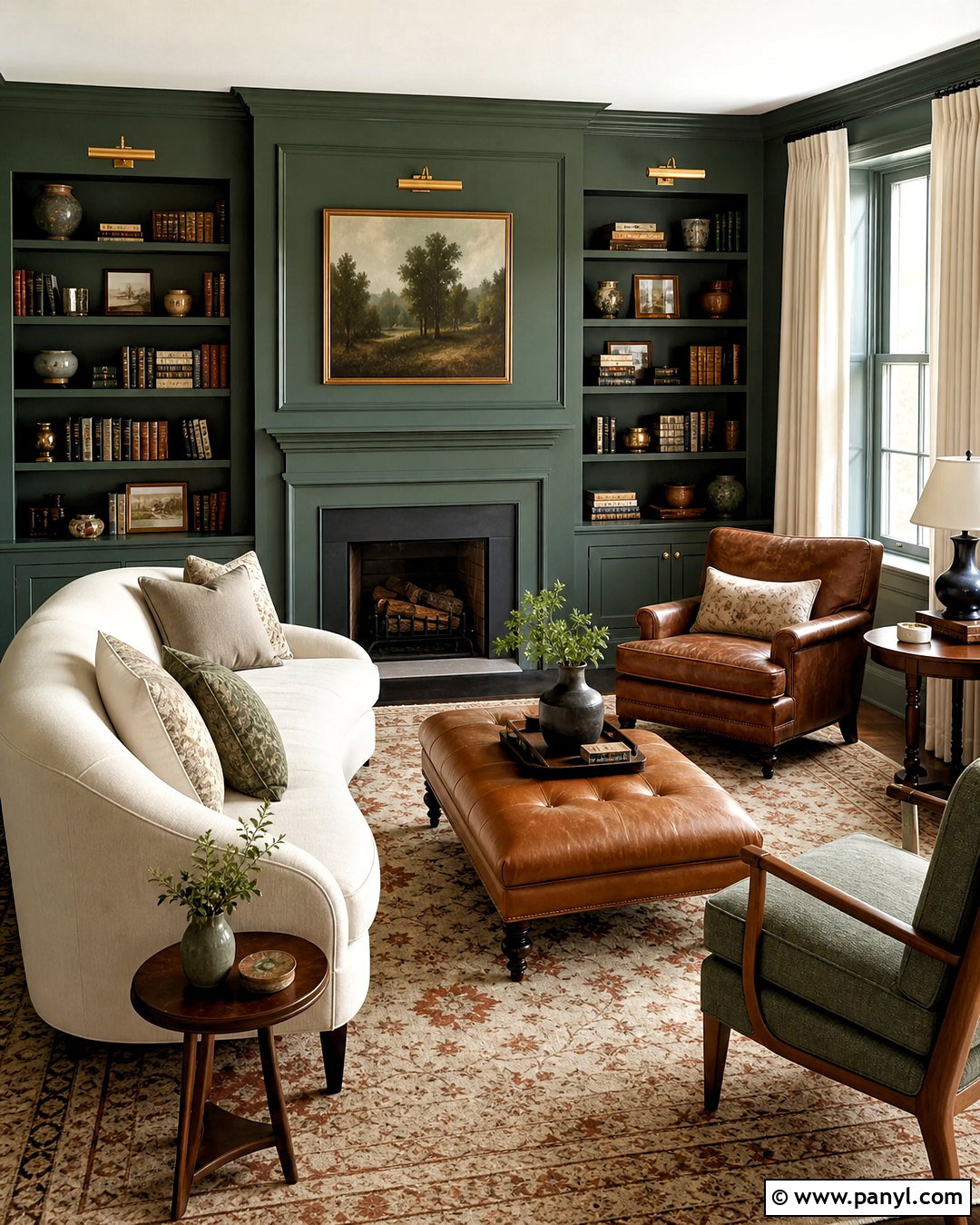 Behr Dark Everglade Living Room - 20 behr living room paint color ideas