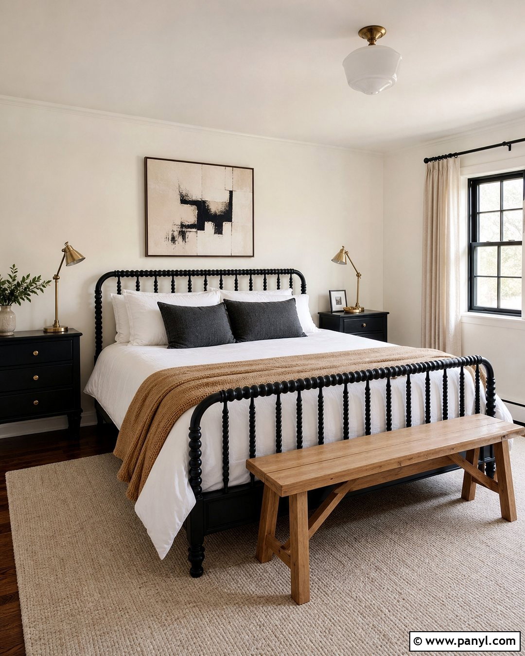 Behr Swiss Coffee Bedroom With Black Furniture - 35 behr swiss coffee walls