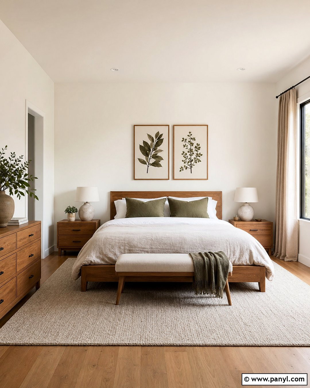 Behr Swiss Coffee Bedroom With Natural Wood - 35 behr swiss coffee walls