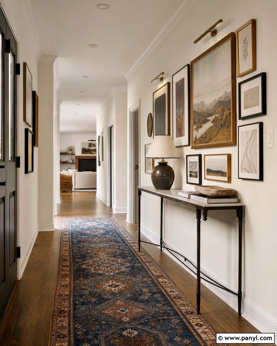 Behr Swiss Coffee Hallway With Gallery Wall - 35 behr swiss coffee walls