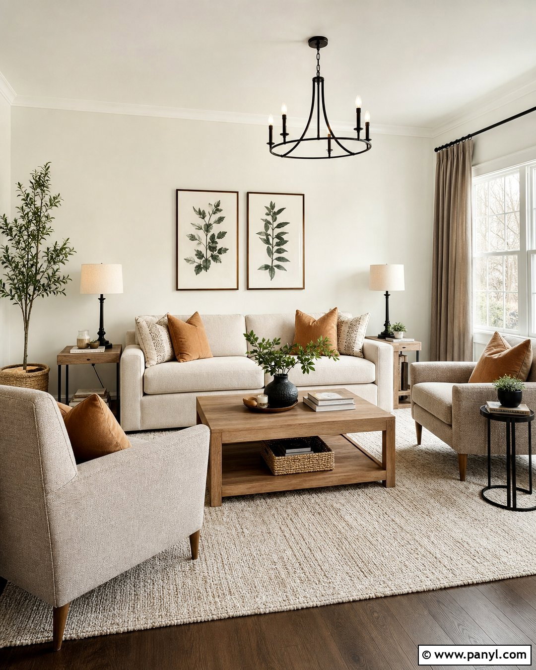 Behr Swiss Coffee Living Room With Beige Furniture - 35 behr swiss coffee walls