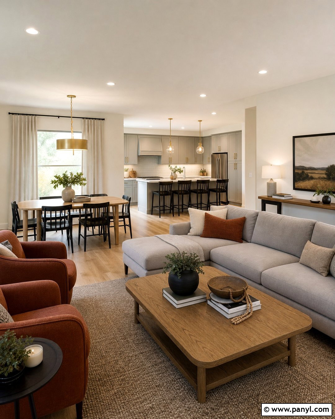 Behr Swiss Coffee Open Concept Living Room - 35 behr swiss coffee walls