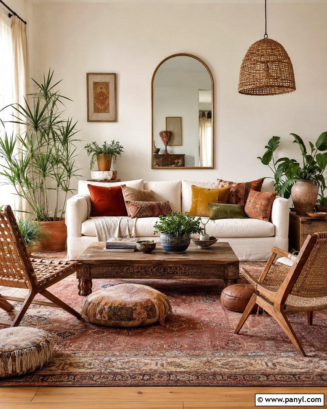 Behr Swiss Coffee Walls Boho Living Room - 20 Behr Swiss Coffee Walls Living Rooms