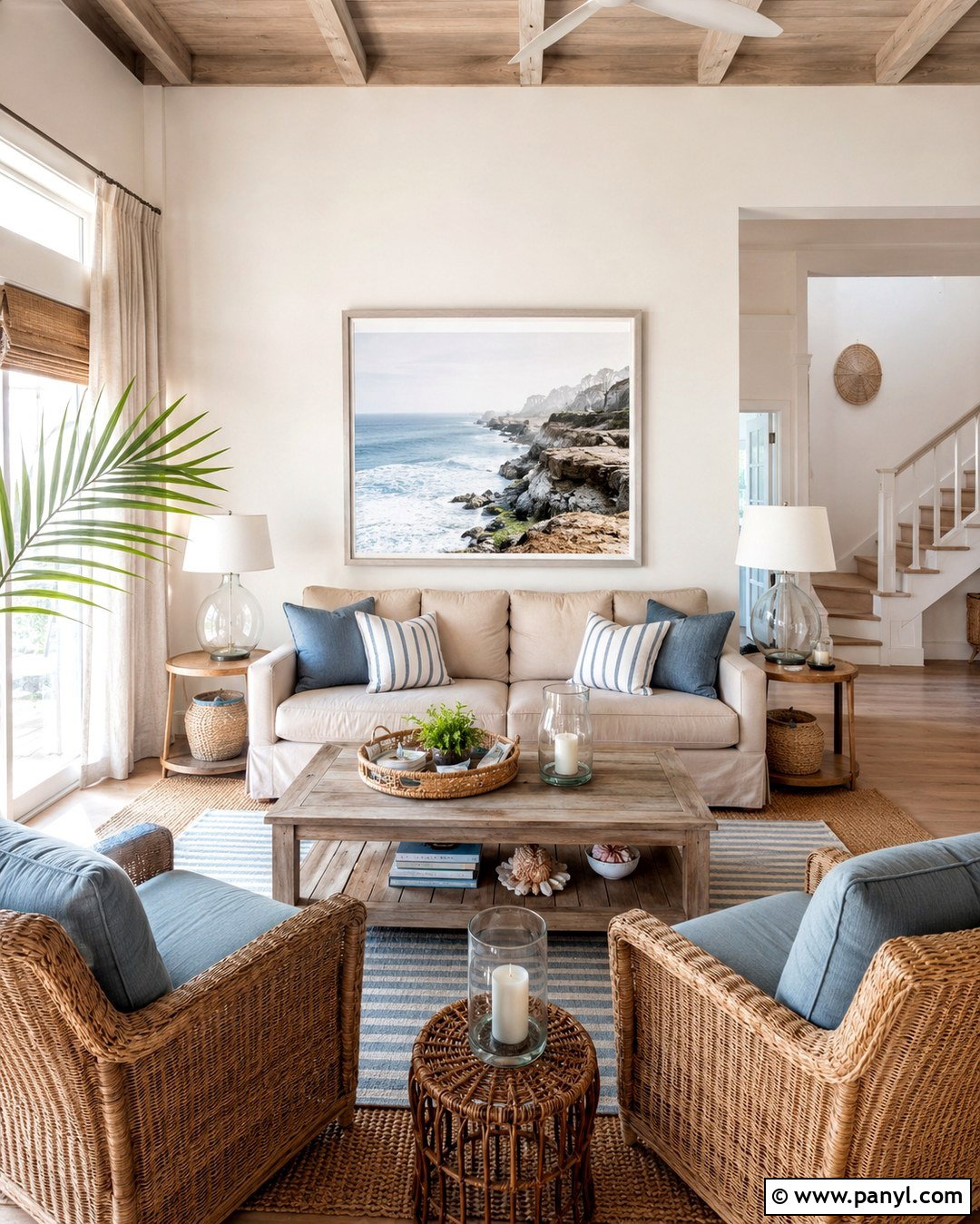 Behr Swiss Coffee Walls Coastal Living Room - 20 Behr Swiss Coffee Walls Living Rooms
