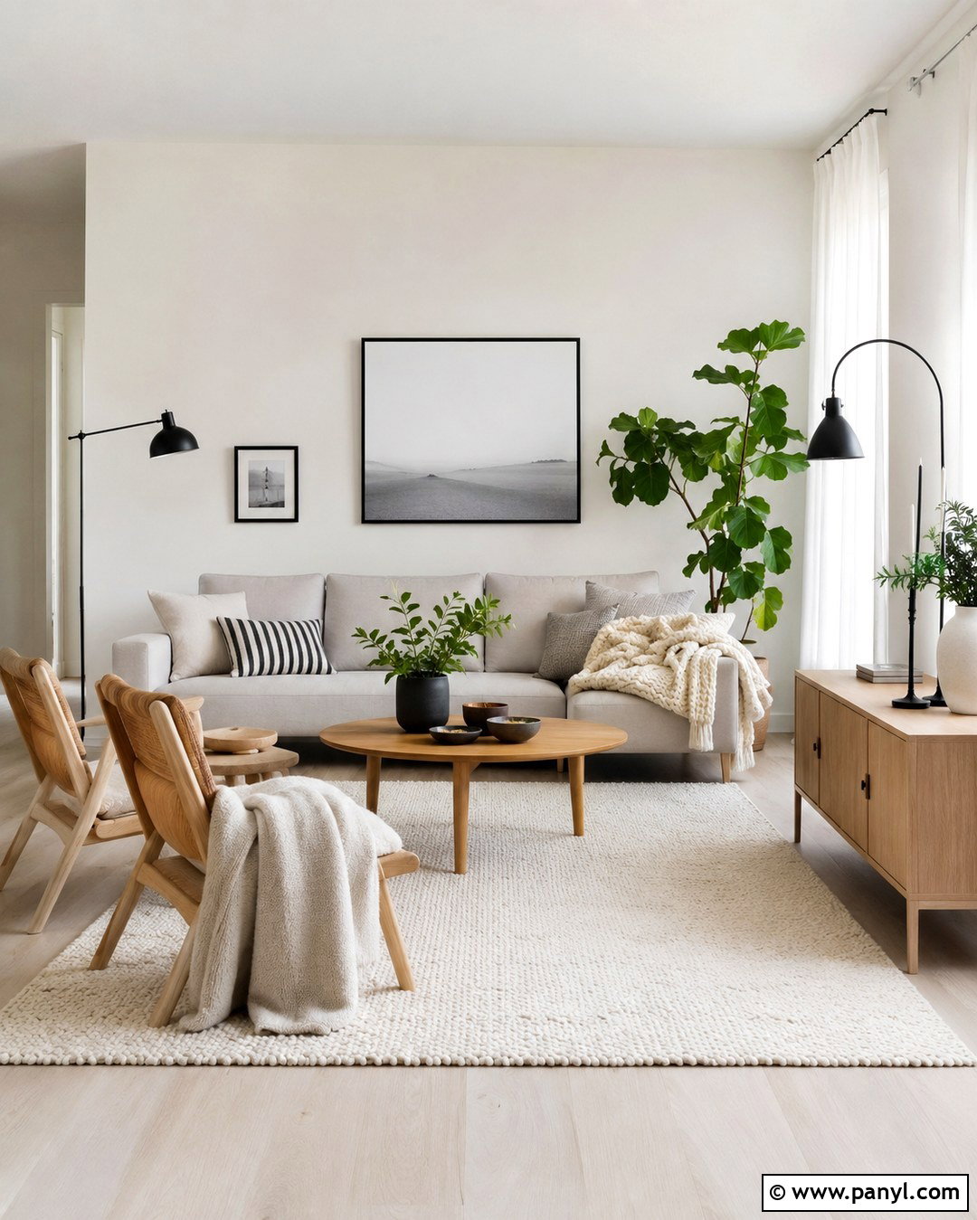 Behr Swiss Coffee Walls Scandinavian Living Room - 20 Behr Swiss Coffee Walls Living Rooms