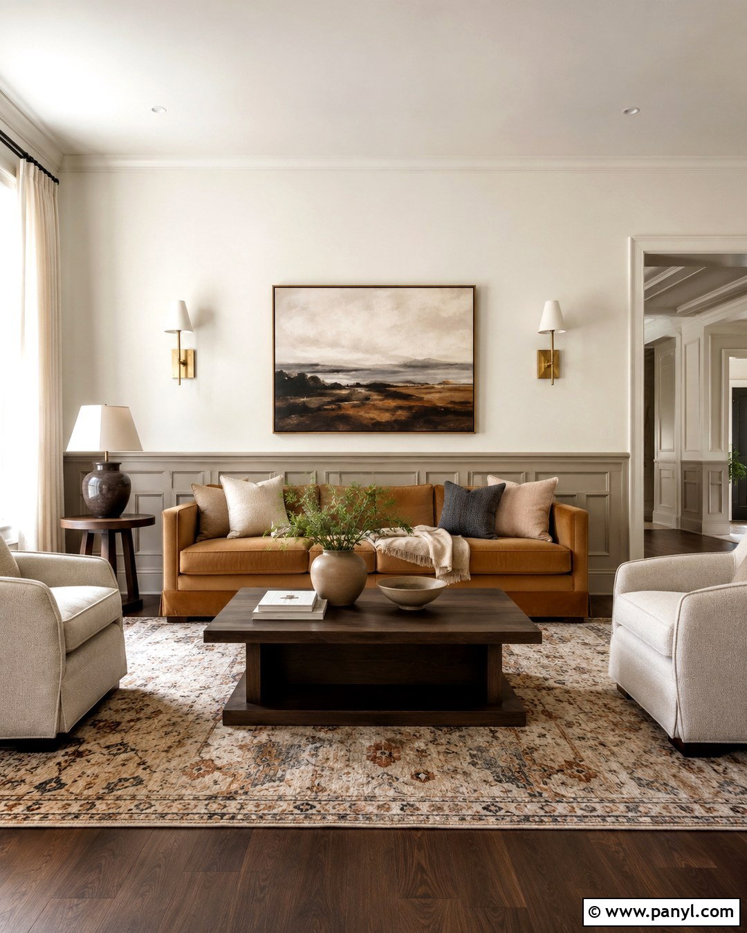 Behr Swiss Coffee Walls With Beige Wainscoting - 20 Behr Swiss Coffee Walls Living Rooms