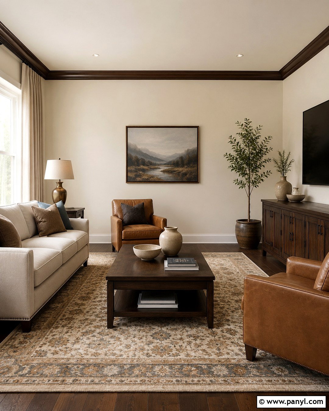 Behr Swiss Coffee Walls With Dark Wood Furniture - 20 Behr Swiss Coffee Walls Living Rooms