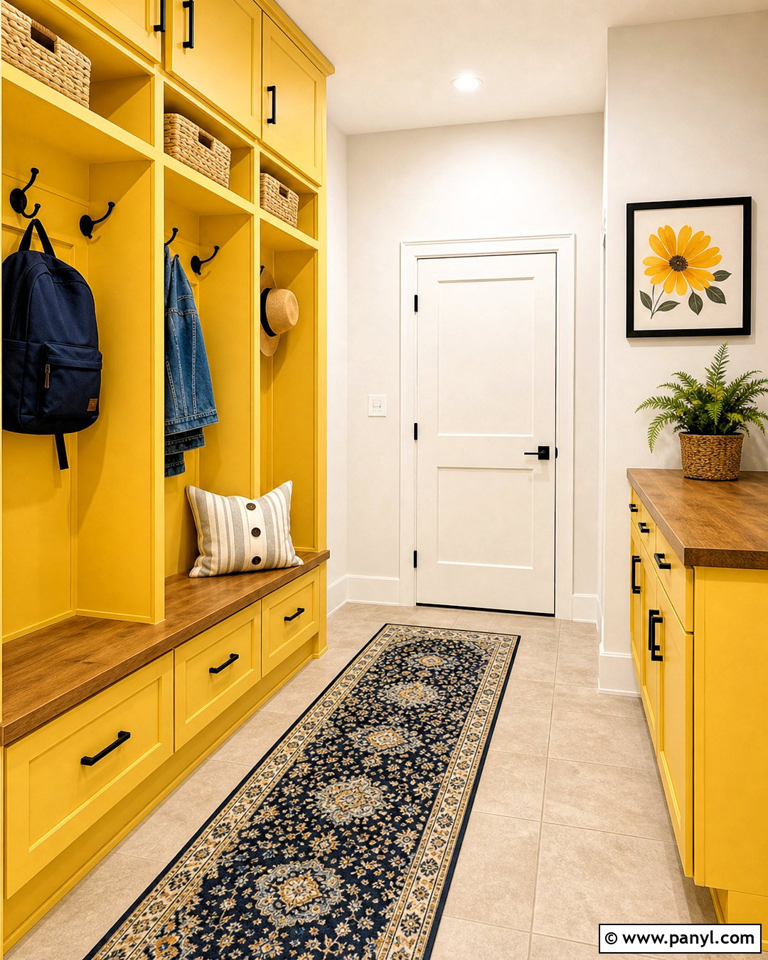 Behr Upbeat Mudroom - 20 warm yellow paint colors
